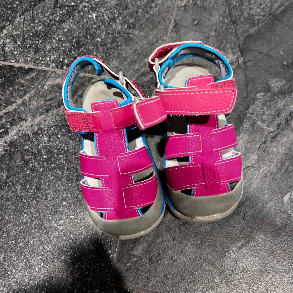 See Kai Run Pink and Blue Kids Sandals